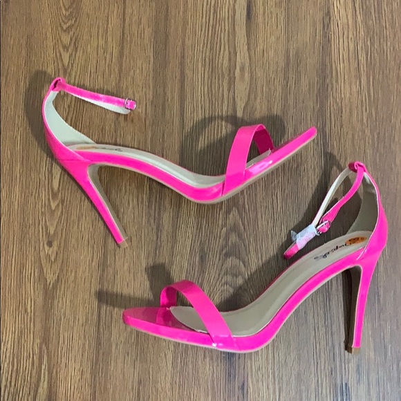 Lulus Shoes - NWT Lulu’s Ankle Strap Hot Pink Open Toe Heels 8.5